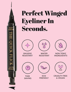 Winged Eyeliner Stamp / 4 Sizes - Intense Black